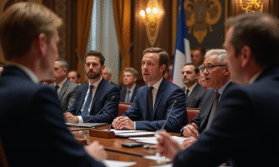 Députés français en débat dans l'assemblée moderne