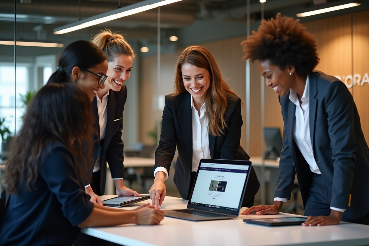 Groupe de collaborateurs L'Oréal dans un bureau moderne