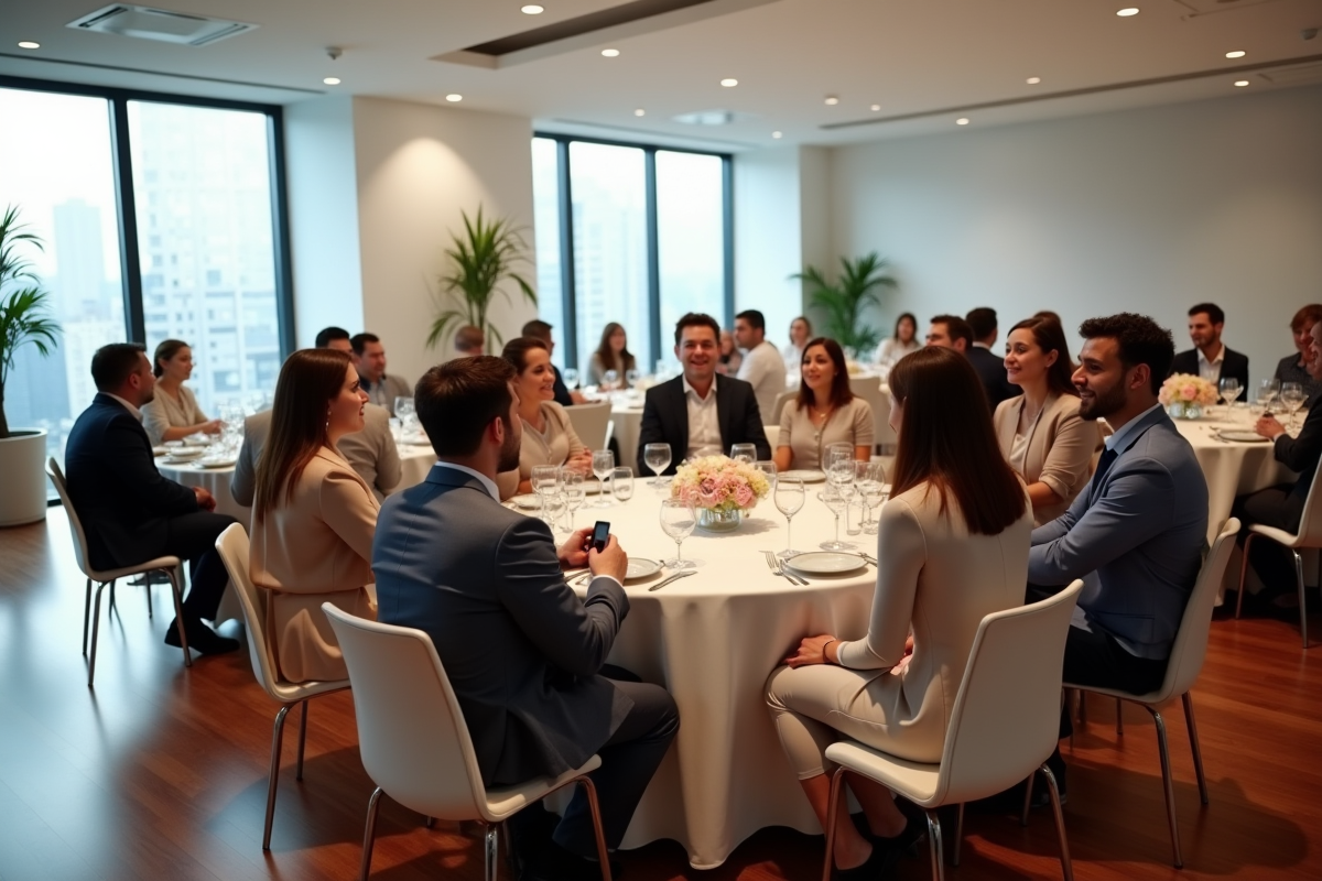 Groupe d'adultes divers lors d'une réunion conviviale